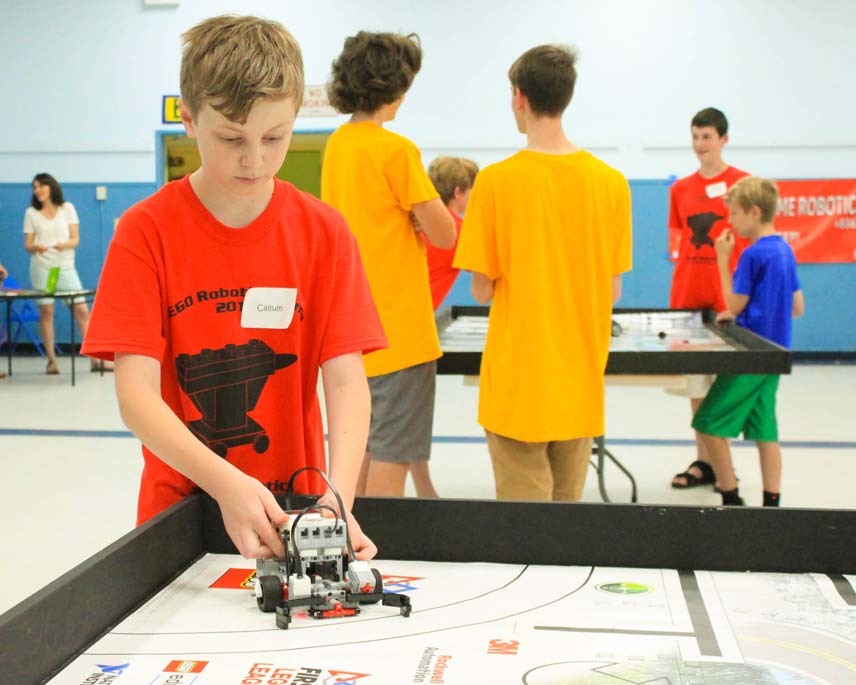 boy with robot