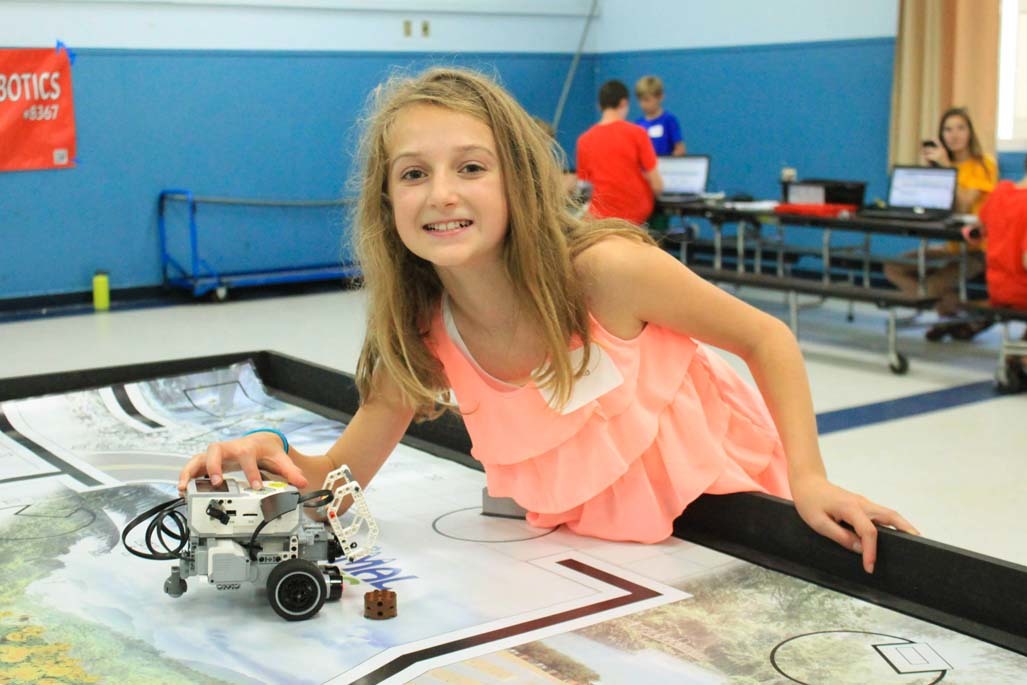 Picture of girl with robot